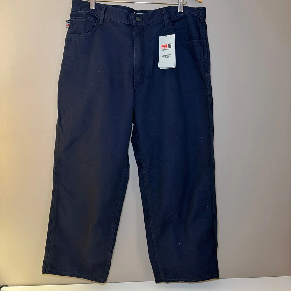 Carhartt FLAME-RESISTANT Loose Fit Canvas 5-Pocket Utility work PANT 40 NWT